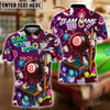 BlueJose Billiards Neon 8-Ball Arcade Glow Style Personalized Name Shirt (4 Colors)