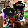 BlueJose Billiards 8-Ball Royal Tiger King Style Personalized Name Shirt (4 Colors)