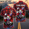 BlueJose Darts Urban Crazy Bunny Customized Name, Team Name 3D Shirt (4 Colors)