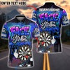 BlueJose Darts Graffiti Street Art Face Your Fear Style Customized Name, Team Name 3D Shirt (4 Colors)
