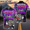 BlueJose Darts Graffiti Street Art Face Your Fear Style Customized Name, Team Name 3D Shirt (4 Colors)