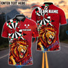 BlueJose Darts Lion Roaring Beast Style Personalized Name, Team Name Shirt (4 Colors)