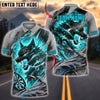 BlueJose Darts Fire Wolf Rage Customized Name, Team Name 3D Shirt (4 Colors)