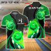 BlueJose Bowling And Pins Fiery Flame Customized Name, Team Name 3D Shirt (4 Colors)