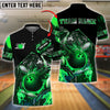 BlueJose Bowling And Pins Flaming Magma Customized Name, Team Name 3D Shirt (4 Colors)