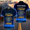 BlueJose Darts Funny Neon Text "I Play Darts ‚Äö√Ñ√∫ Drink and I Forget Things" Personalized Name, Team Name Shirt (4 Colors)