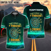 BlueJose Darts Funny Neon Text "I Play Darts ‚Äö√Ñ√∫ Drink and I Forget Things" Personalized Name, Team Name Shirt (4 Colors)