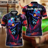 BlueJose Billiards 8-Ball Crazy Skull Jocker Colorful Graffiti Personalized Name, Team Name Unisex Shirt (4 Colors)