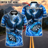 BlueJose Darts Phoenix Fire Bird Theme Customized Name, Team Name 3D Shirt (4 Colors)