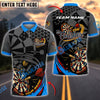 BlueJose Darts Explosive Dartboard & Arrows Graphics Personalized Name, Team Name Shirt (4 Colors)