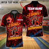 BlueJose Bowling And Pins Neon Superpower Funny Quote Customized Name 3D Shirt (4 Colors)