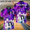 BlueJose Bowling & Pin Graffiti Art Customized Name, Team Name 3D Shirt (4 Colors)