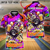 BlueJose Bowling And Pins Funny Beer Drunk Gang Customized Name, Team Name 3D Shirt (4 Colors)