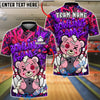 BlueJose Bowling And Pins Cute Horror Bear Graffiti Customized Name, Team Name 3D Shirt (4 Colors)
