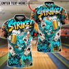 BlueJose Bowling And Pins Strike Boom Good Time Cartoon Beer Party Customized Name, Team Name 3D Shirt (4 Colors)
