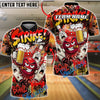 BlueJose Bowling And Pins Strike Boom Good Time Cartoon Beer Party Customized Name, Team Name 3D Shirt (4 Colors)