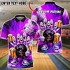 BlueJose Bowling And Pins Bad Attitude Cartoon Beer Party Gang Customized Name, Team Name 3D Shirt (4 Colors)