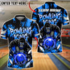 BlueJose Bowling And Pins King Power Gorilla Strike Customized Name, Team Name 3D Shirt (4 Colors)