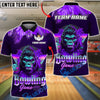 BlueJose Bowling And Pins Synthwave Gorilla Retro Neon Customized Name, Team Name 3D Shirt (6 Colors)