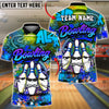 BlueJose Bowling And Pins Graffiti Street Art Gangster Pins Smoke Customized Name, Team Name 3D Shirt (4 Colors)