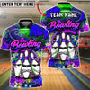 BlueJose Bowling And Pins Graffiti Street Art Gangster Pins Smoke Customized Name, Team Name 3D Shirt (4 Colors)