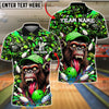 BlueJose Bowling And Pins Gorilla Wild Strike Graffiti Street Art Customized Name, Team Name 3D Shirt (4 Colors)