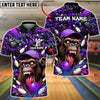 BlueJose Bowling And Pins Gorilla Wild Strike Graffiti Street Art Customized Name, Team Name 3D Shirt (4 Colors)