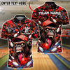 BlueJose Bowling And Pins Gorilla Wild Strike Graffiti Street Art Customized Name, Team Name 3D Shirt (4 Colors)