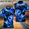 BlueJose Bowling Black Panther Neon Lightning Galaxy Customized Name, Team Name 3D Shirt (4 Colors)
