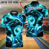 BlueJose Bowling Black Panther Neon Lightning Galaxy Customized Name, Team Name 3D Shirt (4 Colors)