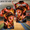 BlueJose Bowling Black Panther Neon Lightning Galaxy Customized Name, Team Name 3D Shirt (4 Colors)