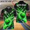 BlueJose Bowling And Pins Fire Explosion Domination Customized Name, Team Name 3D Shirt (4 Colors)