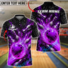 BlueJose Bowling And Pins Fire Explosion Domination Customized Name, Team Name 3D Shirt (4 Colors)