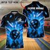BlueJose Bowling And Pins Flaming Inferno Strike Customized Name, Team Name 3D Shirt (4 Colors)