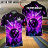 BlueJose Bowling And Pins Flaming Inferno Strike Customized Name, Team Name 3D Shirt (4 Colors)