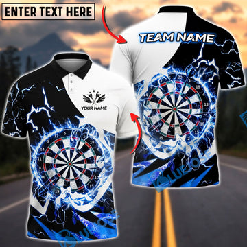 BlueJose Darts Dartboard Storm Power Personalized Name, Team Name Unisex Shirt (6 Colors)