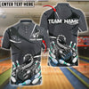 BlueJose Bowling And Pins Scorpion Monochrome Strike Design Customized Name, Team Name 3D Shirt (4 Colors)