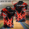 BlueJose Bowling And Pins King Crown Gold Black Grunge Customized Name, Team Name 3D Shirt (6 Colors)