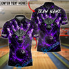 BlueJose Bowling And Pins Dragon Lava Inferno Customized Name, Team Name 3D Shirt (4 Colors)
