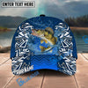 BlueJose Fishing Tribal Blue Personalized Name Classic 3D Cap Personalized Cap (13 Breeds)