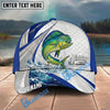 BlueJose Fishing White Scale Pattern Personalized Name Classic 3D Cap Personalized Cap (13 Breeds)
