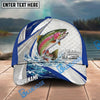 BlueJose Fishing White Scale Pattern Personalized Name Classic 3D Cap Personalized Cap (13 Breeds)