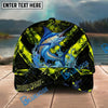 BlueJose Fishing Neon Splash Personalized Name Classic 3D Cap Personalized Cap (13 Breeds)