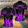 BlueJose Bowling And Pins Crown Gold Luxury Geometric Sport Style Customized Name, Team Name 3D Shirt (6 Colors)