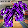 BlueJose Bowling And Pins Crown Gold Abstract Stripe Style Customized Name, Team Name 3D Shirt (6 Colors)