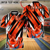 BlueJose Bowling And Pins Crown Gold Abstract Stripe Style Customized Name, Team Name 3D Shirt (6 Colors)
