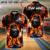 BlueJose Bowling And Pins Funny Ball Fire Streetwear Cartoon Style Customized Name, Team Name 3D Shirt (4 Colors)