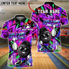 BlueJose Bowling And Pins Ball Graffiti Streetwear Funny Bowlshit Quote  Customized Name, Team Name 3D Shirt (4 Colors)