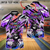 BlueJose Bowling And Pins Star Mark Never Give Up Retro Graffiti Style Customized Name, Team Name 3D Shirt (4 Colors)