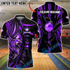 BlueJose Bowling And Pins Eagle Tribal Gold Black Customized Name, Team Name 3D Shirt (6 Colors)